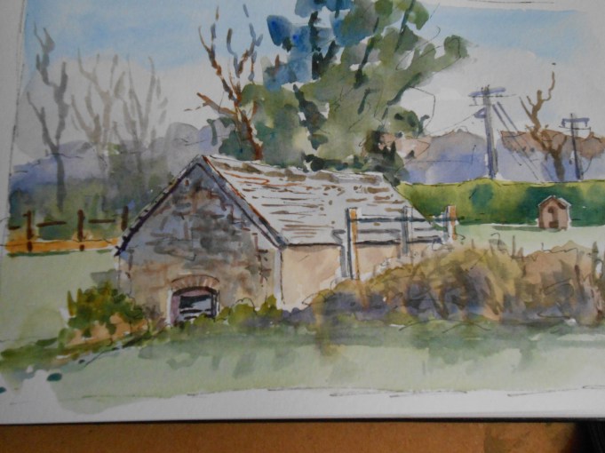 Old stone shelter. Lower Slaughter